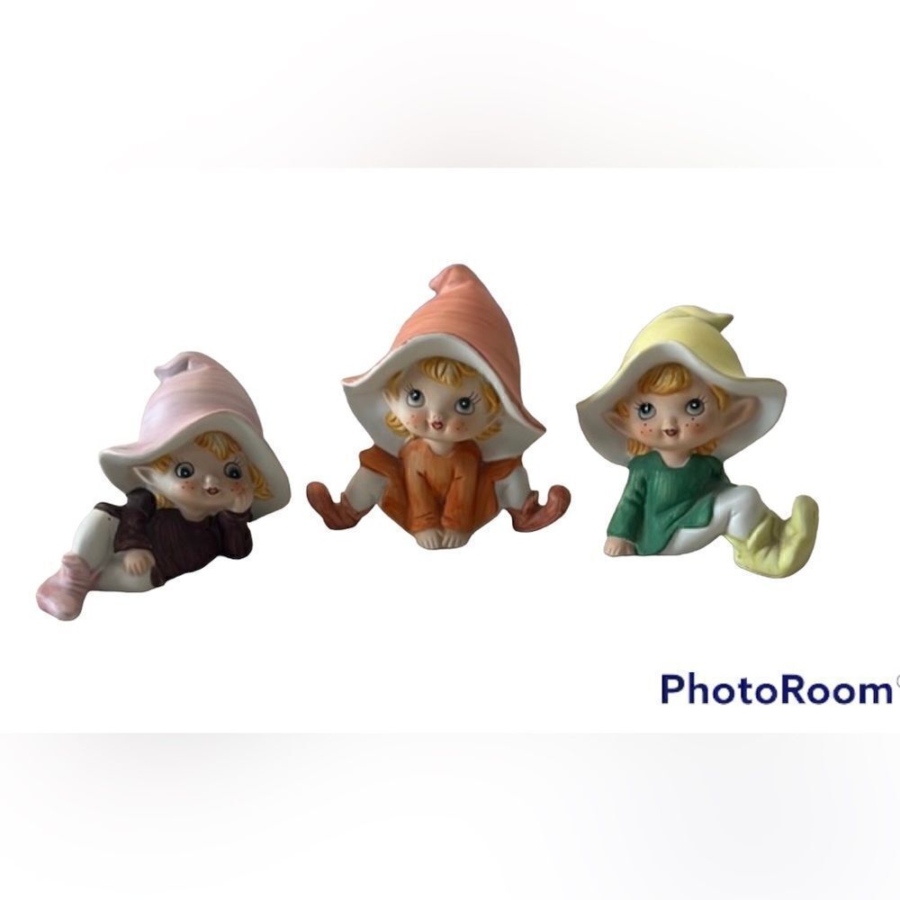 3 Vintage HomeCo #5213 porcelain fairies no chips cracks GVC